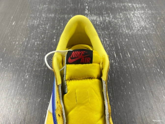 Rep TBkick DZ4137-700 Canary Low Air Jordan Scott x 1 OG Travis 0716